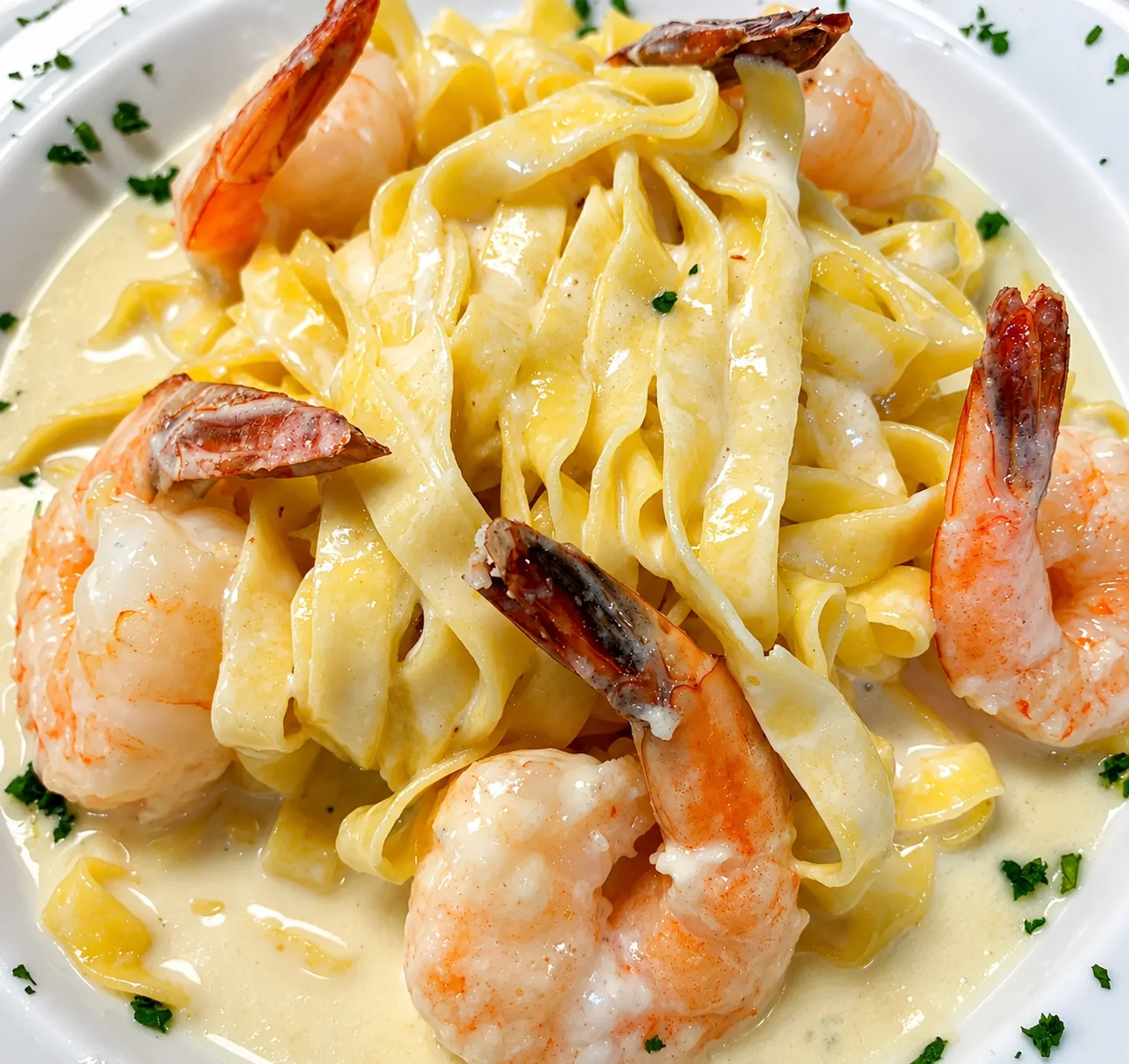 Fettuccine Alfredo at Vincenzo