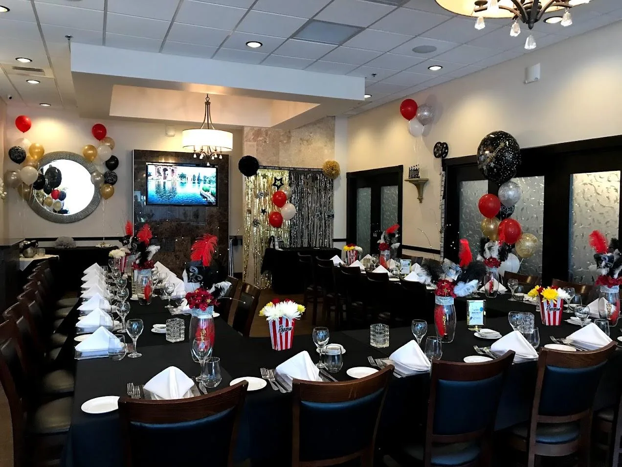 Private event guests toasting at Vincenzo Orlando
