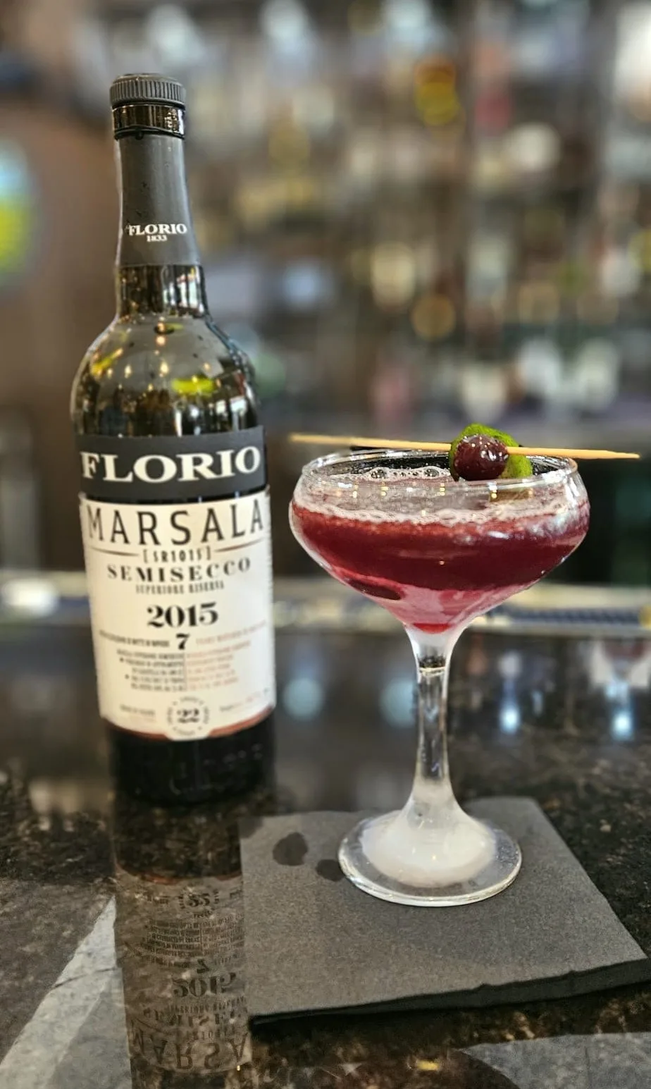 Marsala cocktail at Vincenzo