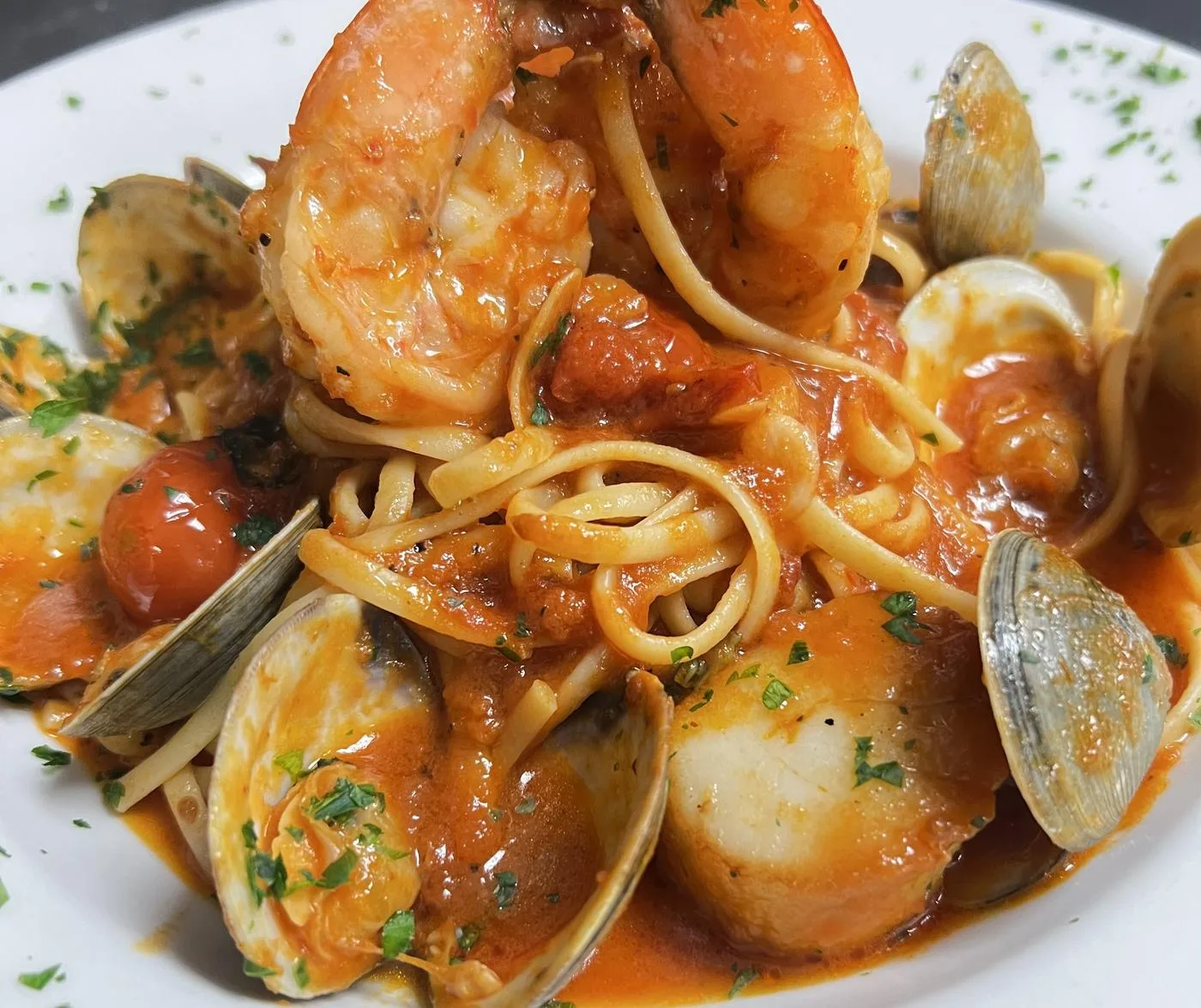 Vincenzo fresh seafood pasta dish Orlando Italian restaurant