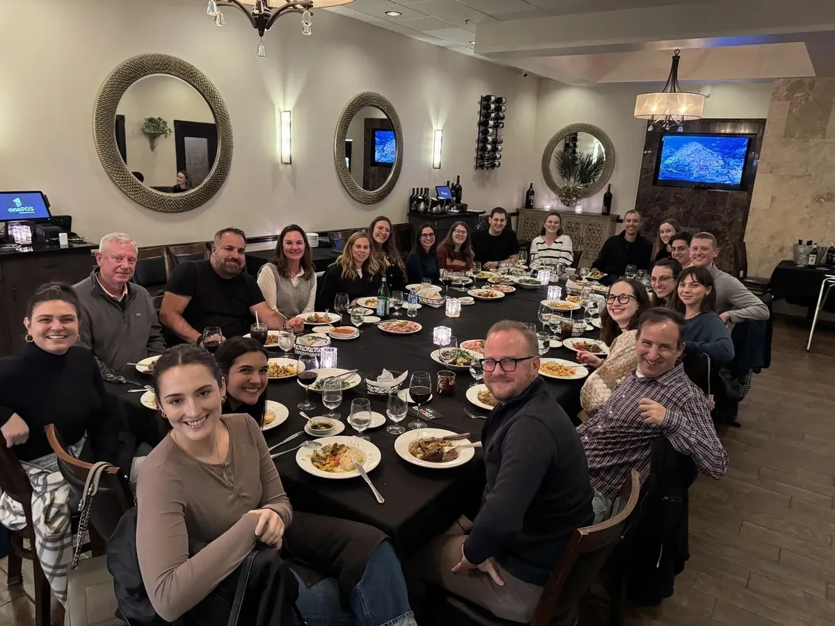 Group gathering dinner at Vincenzo