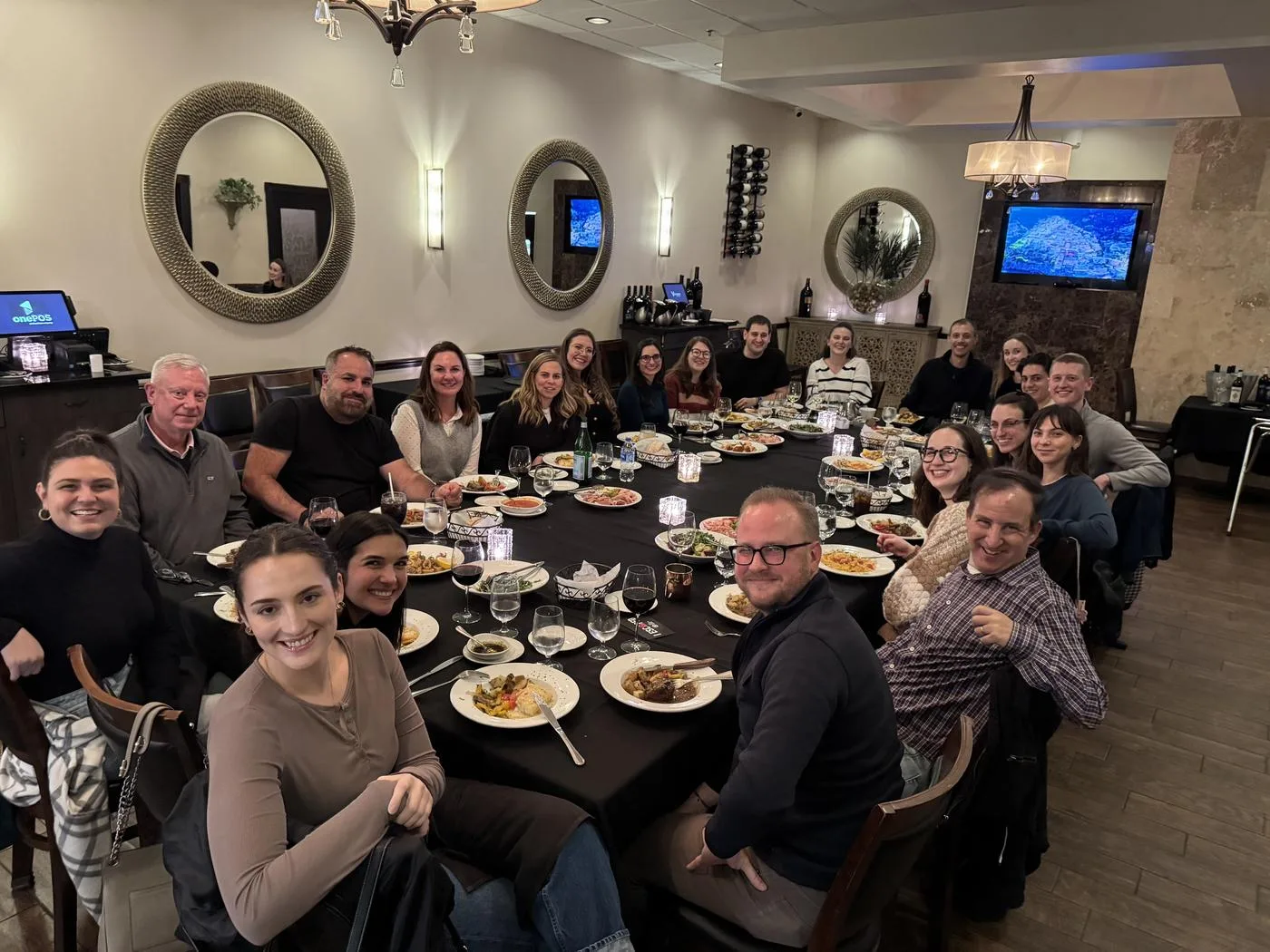 Group event gathering at Vincenzo
