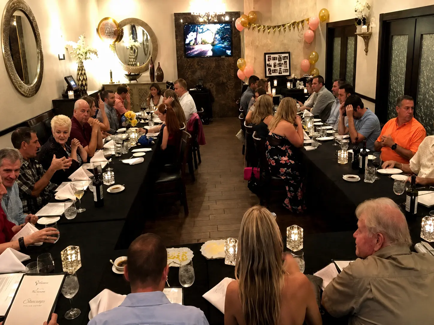 Private dinner celebration