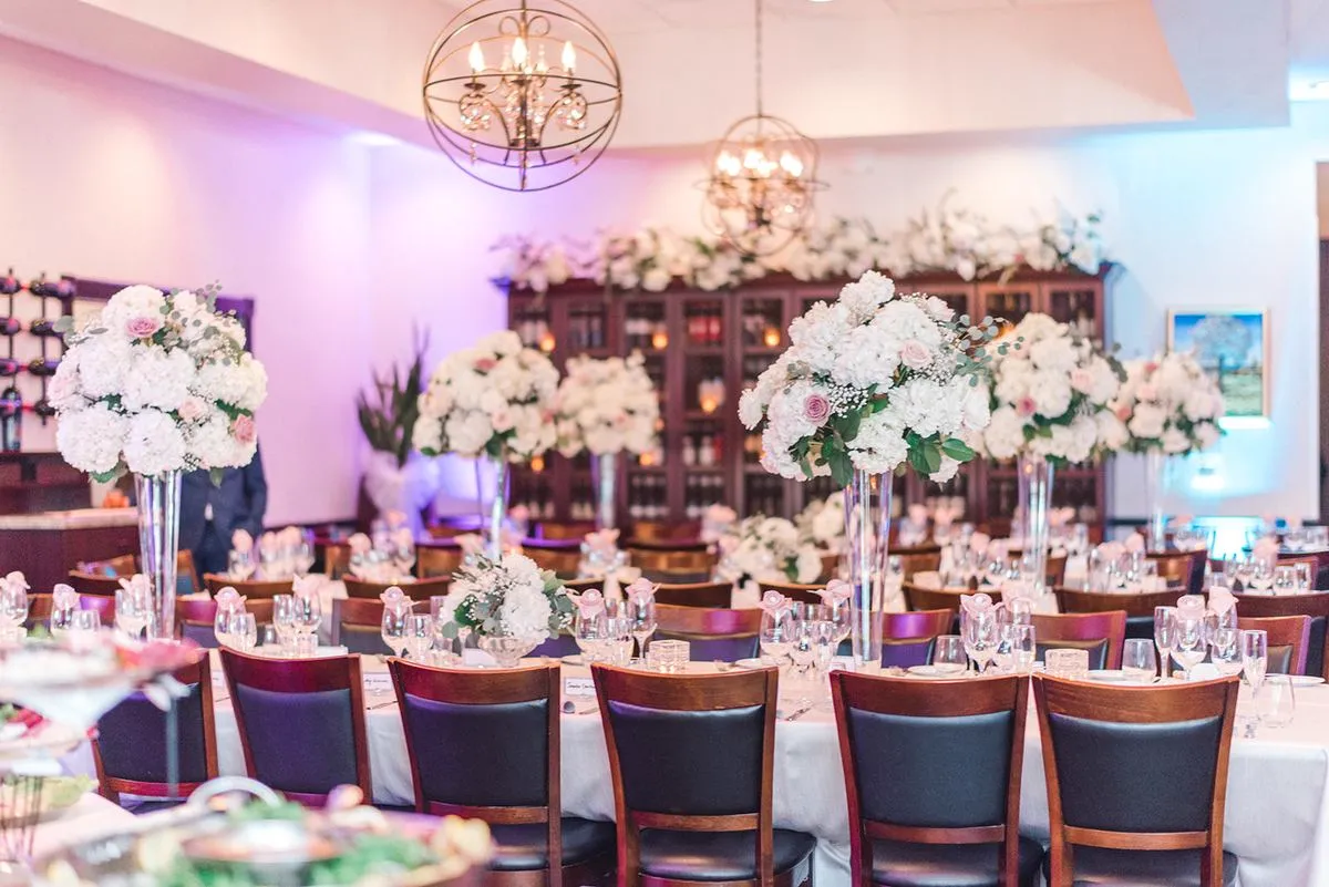 Romantic dinner setting at Vincenzo Orlando